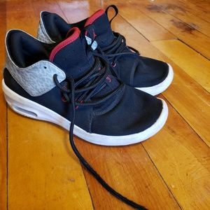 Boys Jordan's Sneakers black red and gray size 4Y